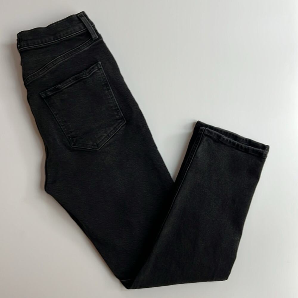 AGOLDE Riley high rise straight crop faded black size 28
